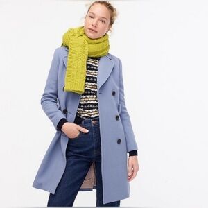J. Crew Blue Italian Double Cloth Coat